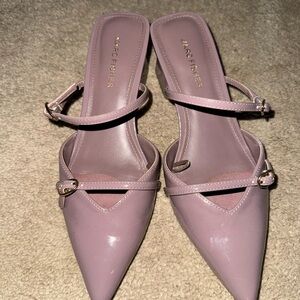 Marc Fisher Dusty Lavender Pointed Toe Slingback Mules